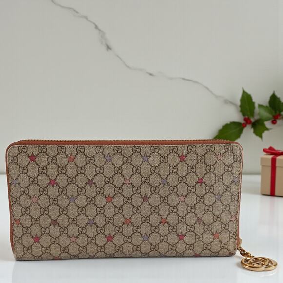 Gucci Micro GG Star Supreme Coated Canvas Zip Around Wallet - Picture 4 of 16